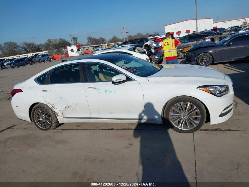 2015 Hyundai Genesis 3.8 VIN: KMHGN4JEXFU040102 Lot: 41202683