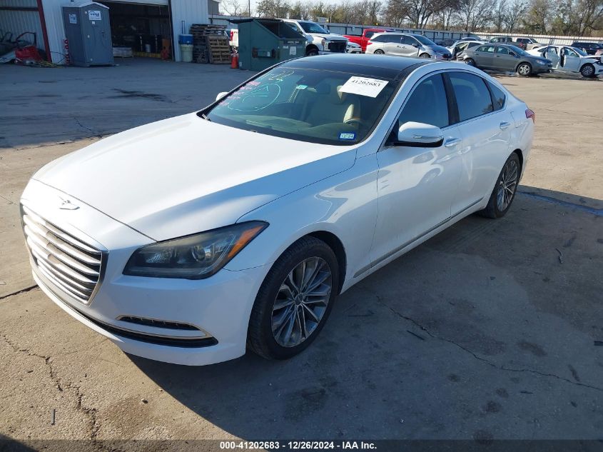 2015 Hyundai Genesis 3.8 VIN: KMHGN4JEXFU040102 Lot: 41202683