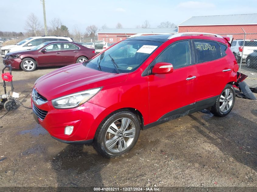 2014 Hyundai Tucson Limited VIN: KM8JUCAG1EU844193 Lot: 41203211