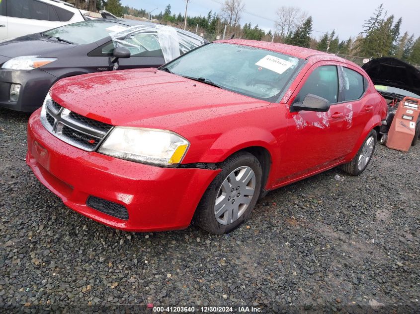 2014 Dodge Avenger Se VIN: 1C3CDZAB2EN165634 Lot: 41203640