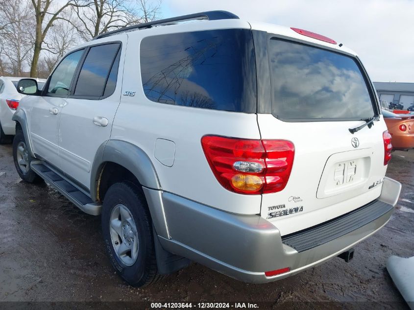 2002 Toyota Sequoia Sr5 V8 VIN: 5TDBT44A62S097229 Lot: 41203644