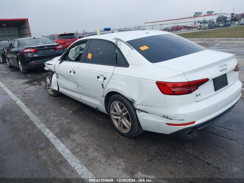 2017 Audi A4 2.0T Premium VIN: WAUGNAF42HN011089 Lot: 41203649