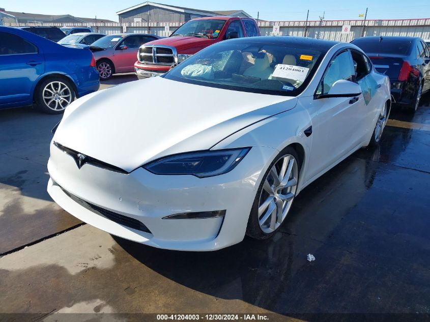 2022 Tesla Model S VIN: 5YJSA1E63NF483873 Lot: 41204003