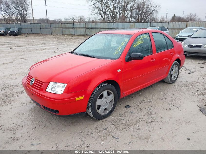 2000 Volkswagen Jetta Gls VIN: 3VWSA29M9YM138696 Lot: 41204031