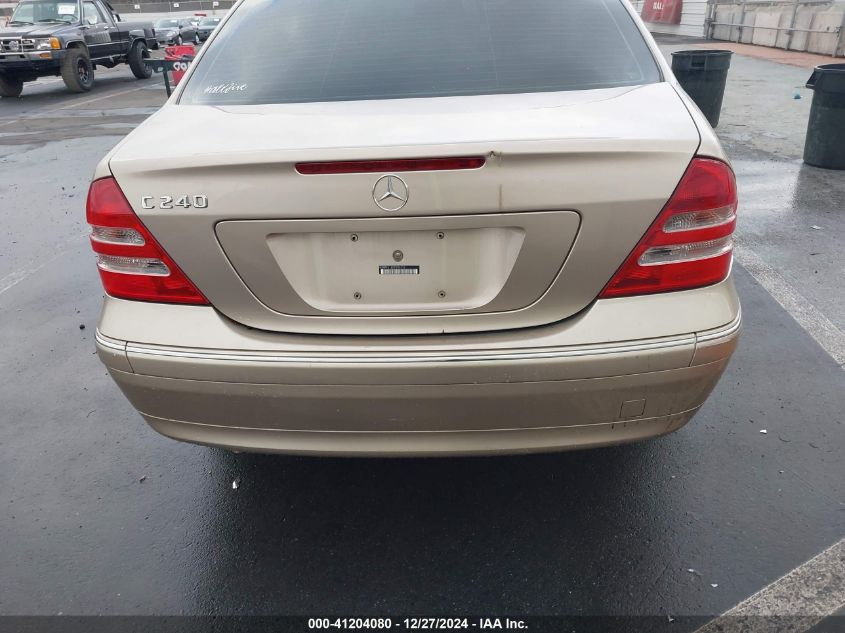 2003 Mercedes-Benz C 240 VIN: WDBRF61J03F296315 Lot: 41204080