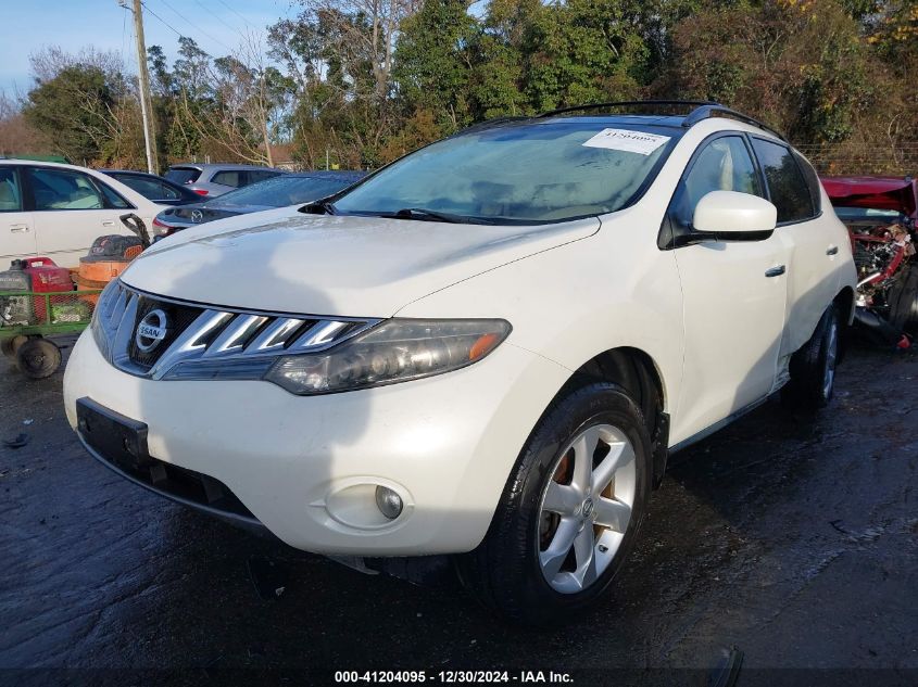 2009 Nissan Murano Sl VIN: JN8AZ18U49W106814 Lot: 41204095