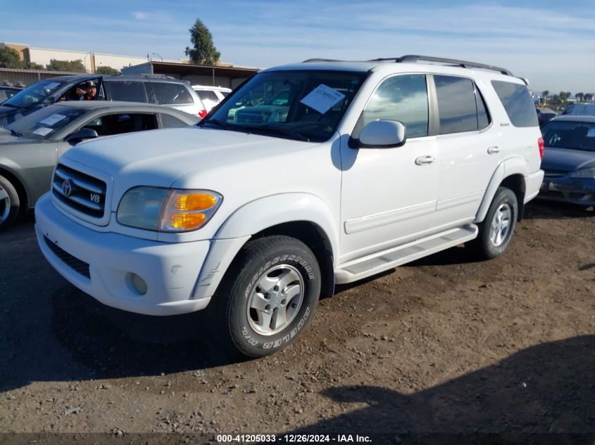 2002 Toyota Sequoia Limited V8 VIN: 5TDBT48A62S097824 Lot: 41205033