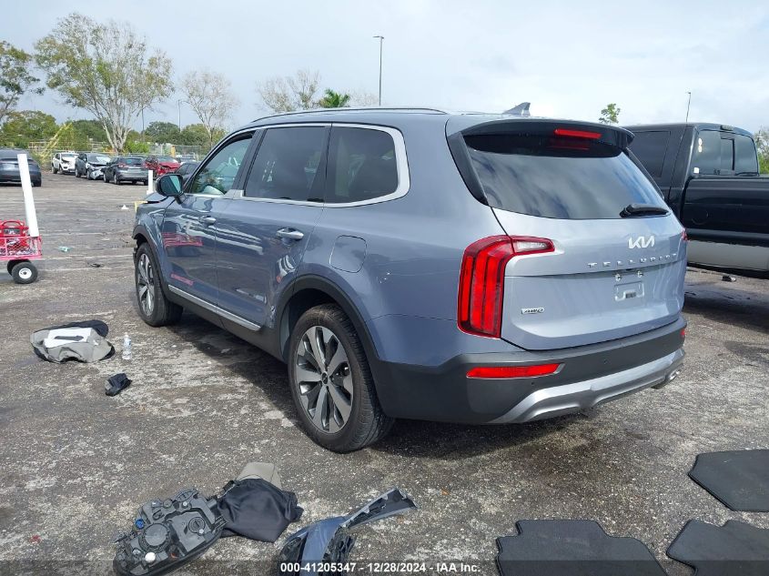 2022 Kia Telluride S VIN: 5XYP6DHC8NG237985 Lot: 41205347