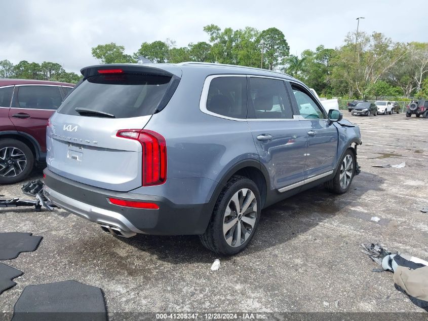 2022 Kia Telluride S VIN: 5XYP6DHC8NG237985 Lot: 41205347