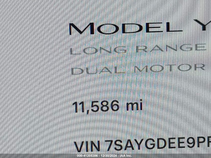 2023 Tesla Model Y Awd/Long Range Dual Motor All-Wheel Drive VIN: 7SAYGDEE9PF858527 Lot: 41205386