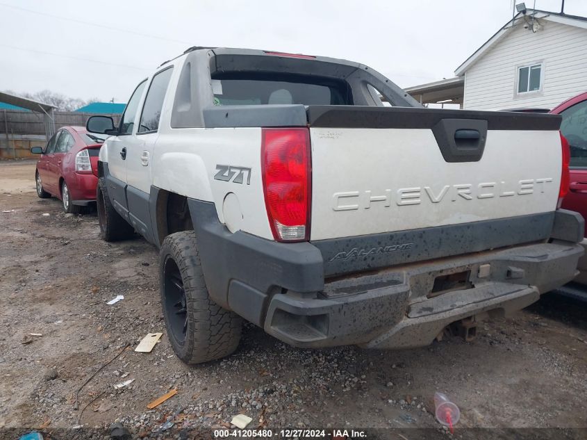 2003 Chevrolet Avalanche 1500 VIN: 3GNEK13T03G153562 Lot: 41205480