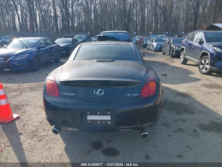 2002 Lexus Sc 430 VIN: JTHFN48Y520015074 Lot: 41205577