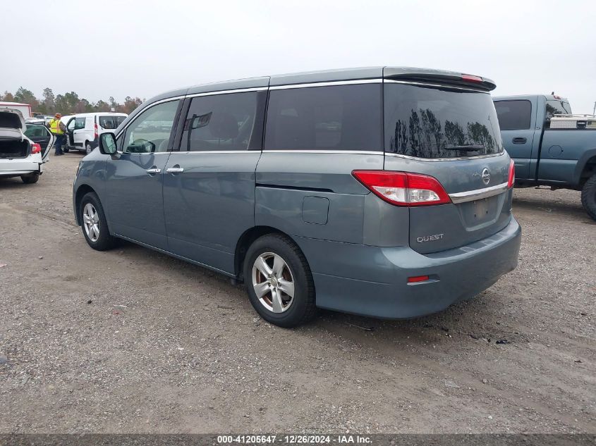 2011 Nissan Quest Sv VIN: JN8AE2KP3B9000833 Lot: 41205647