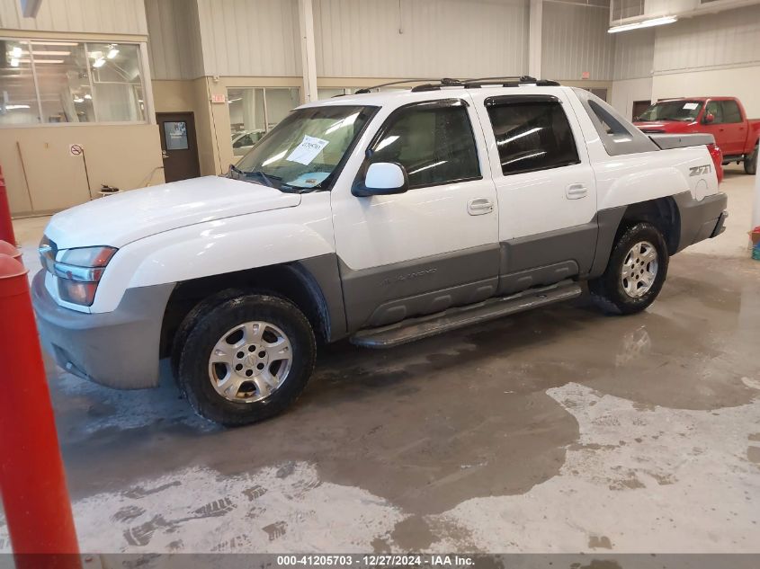 2002 Chevrolet Avalanche 1500 VIN: 3GNEK13T12G155058 Lot: 41205703