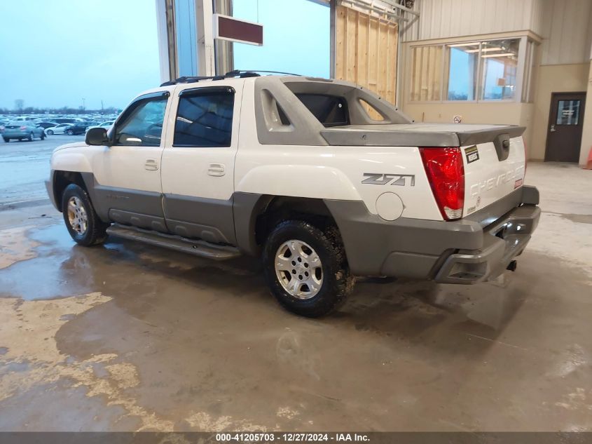 2002 Chevrolet Avalanche 1500 VIN: 3GNEK13T12G155058 Lot: 41205703