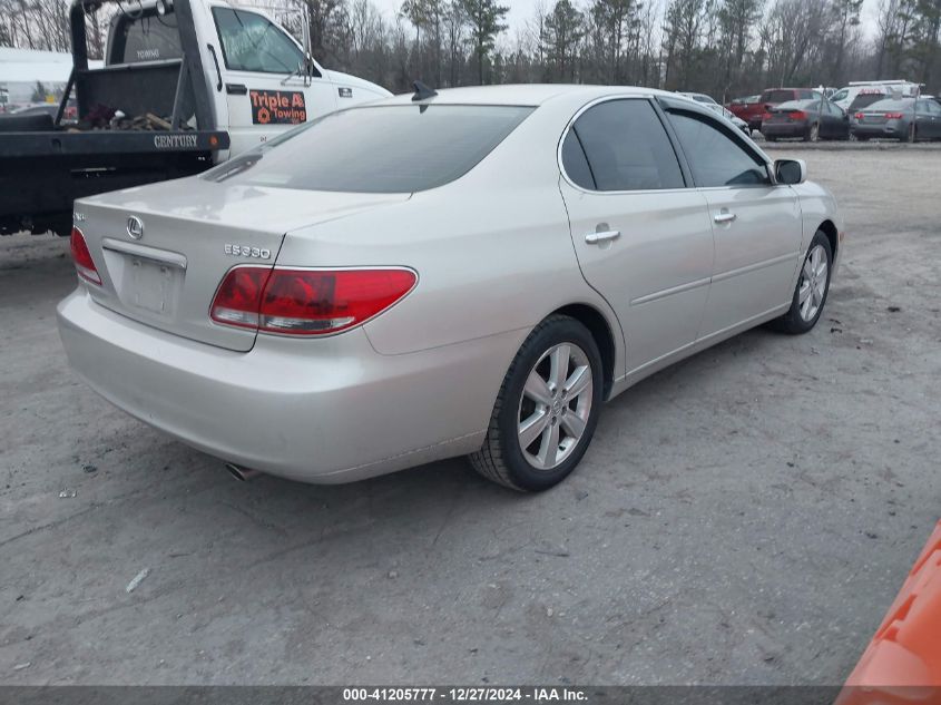 2005 Lexus Es 330 VIN: JTHBA30G255081032 Lot: 41205777