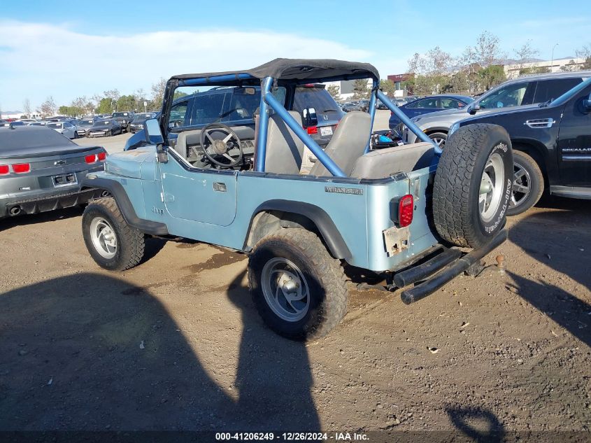 1988 Jeep Wrangler VIN: 2BCHV81J1JB529100 Lot: 41206249