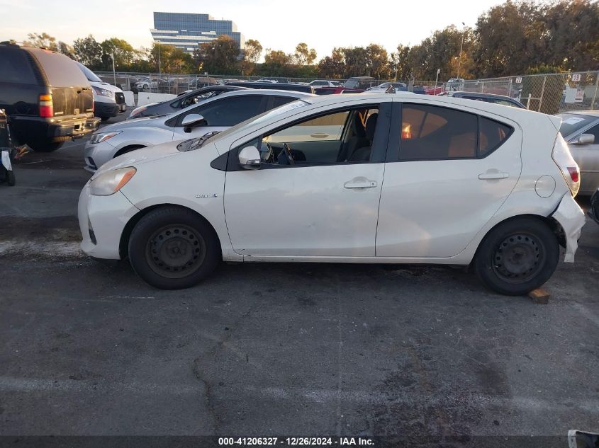 2012 Toyota Prius C Two VIN: JTDKDTB38C1026978 Lot: 41206327