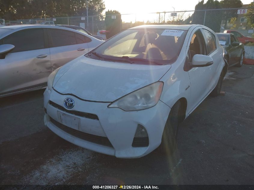 2012 Toyota Prius C Two VIN: JTDKDTB38C1026978 Lot: 41206327