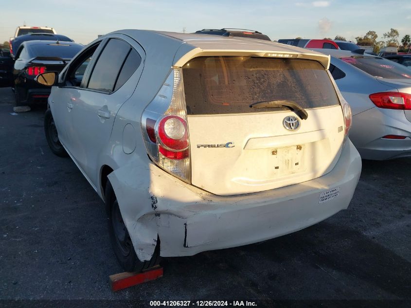 2012 Toyota Prius C Two VIN: JTDKDTB38C1026978 Lot: 41206327