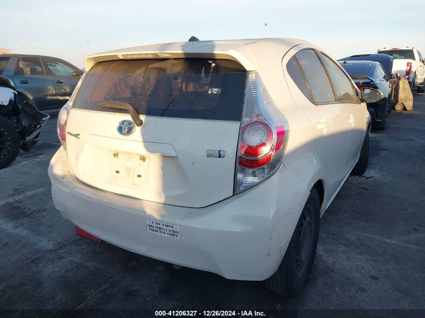 2012 Toyota Prius C Two VIN: JTDKDTB38C1026978 Lot: 41206327