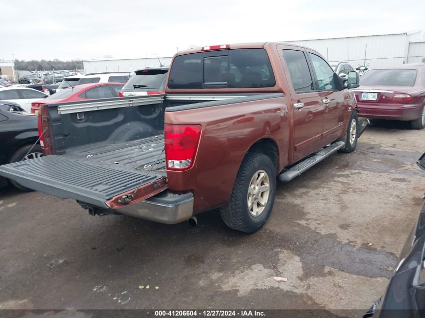 2004 Nissan Titan Se VIN: 1N6AA07A14N507723 Lot: 41206604