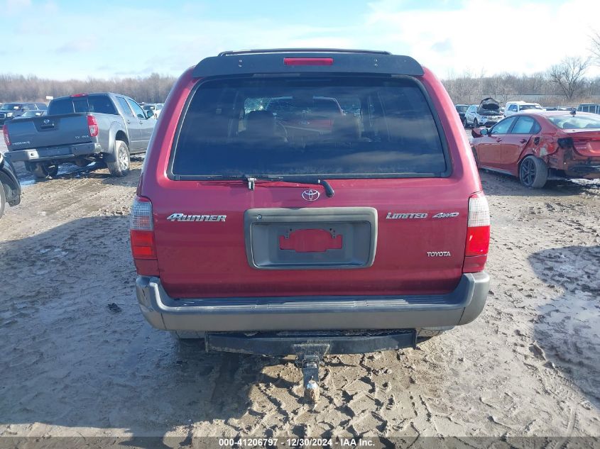 2000 Toyota 4Runner Limited V6 VIN: JT3HN87R5Y0297144 Lot: 41206797