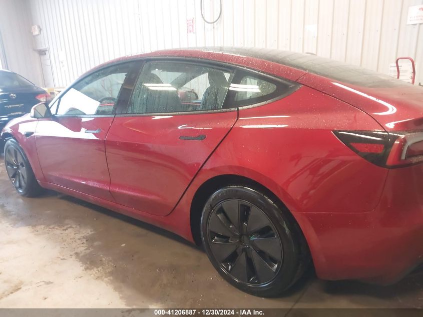 2024 Tesla Model 3 Long Range Dual Motor All-Wheel Drive VIN: 5YJ3E1EB4RF766231 Lot: 41206887