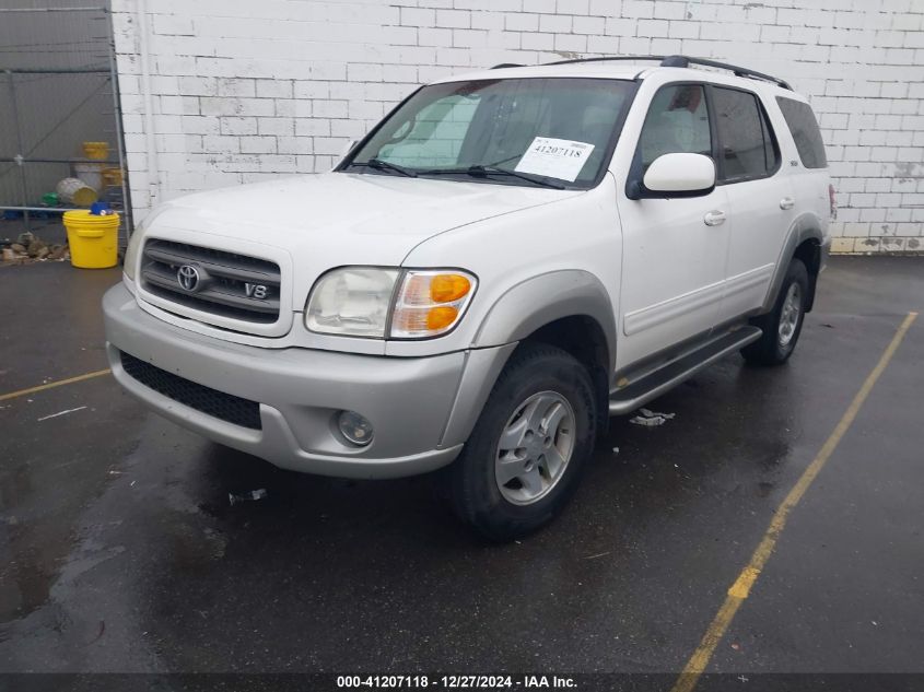 2002 Toyota Sequoia Sr5 V8 VIN: 5TDZT34AX2S092334 Lot: 41207118