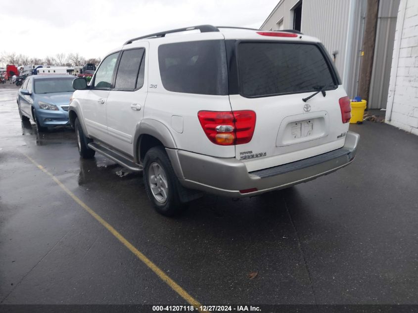 2002 Toyota Sequoia Sr5 V8 VIN: 5TDZT34AX2S092334 Lot: 41207118