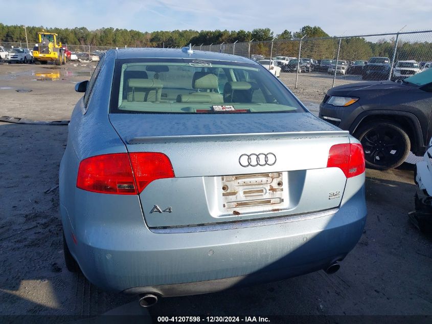 2006 Audi A4 3.2 VIN: WAUDH98EX6A131208 Lot: 41207598