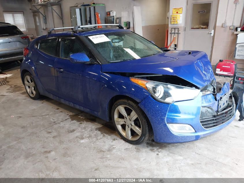 2014 Hyundai Veloster Base W/Black VIN: KMHTC6AD4EU196870 Lot: 41207663