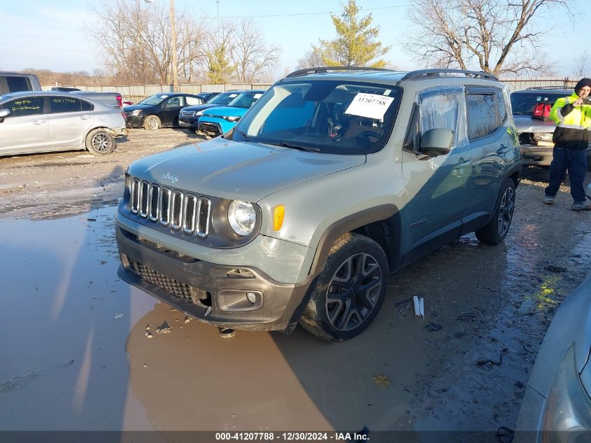 2018 Jeep Renegade Latitude Fwd VIN: ZACCJABB4JPJ02215 Lot: 41207788