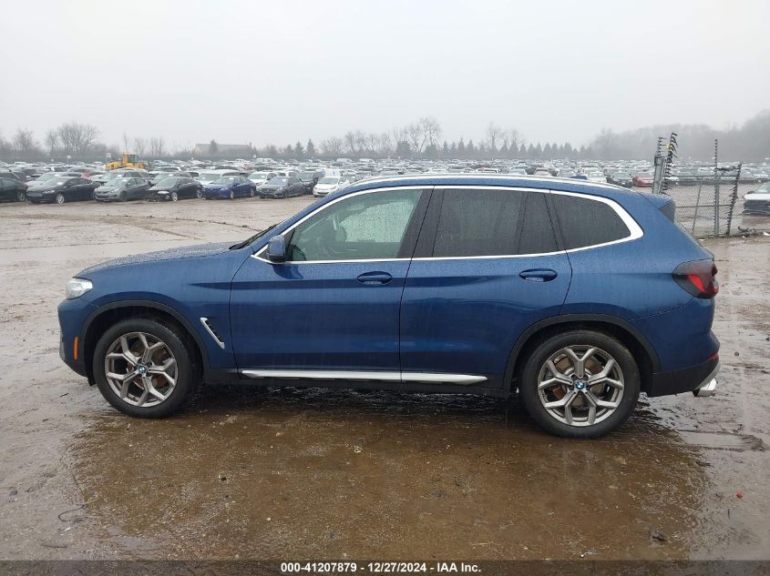 2022 BMW X3 xDrive30I VIN: 5UX53DP04N9K41846 Lot: 41207879