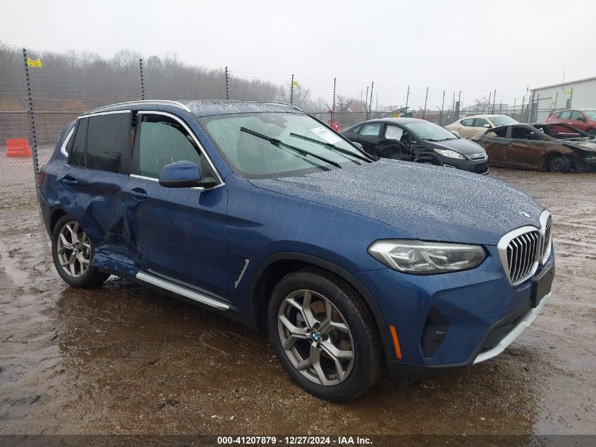 2022 BMW X3 xDrive30I VIN: 5UX53DP04N9K41846 Lot: 41207879