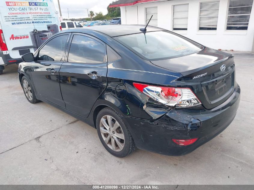 2012 Hyundai Accent Gls VIN: KMHCU4AE6CU135947 Lot: 41208098