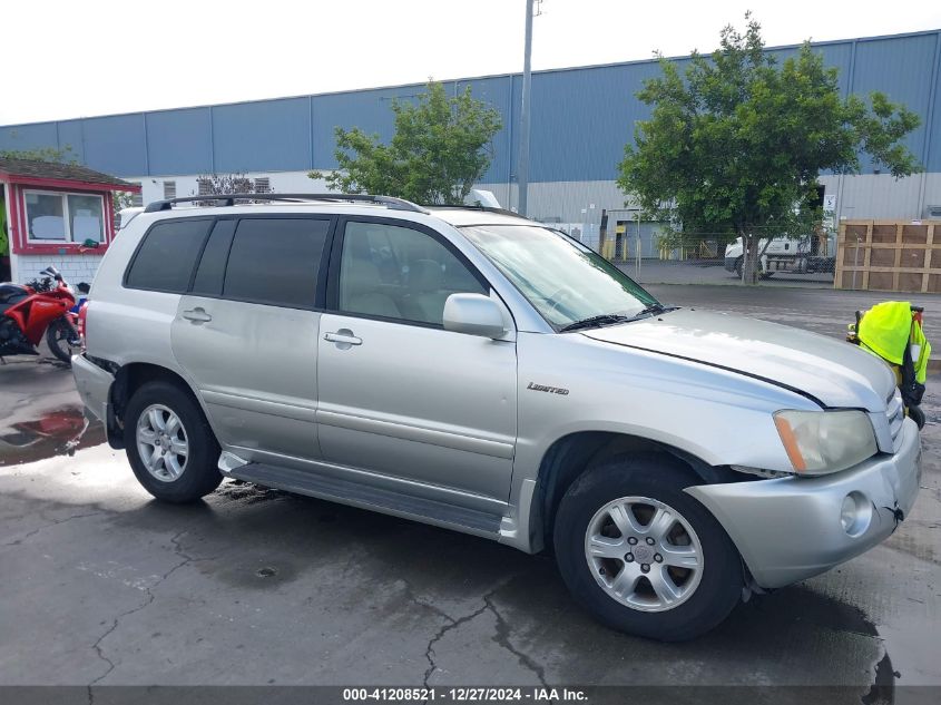 2002 Toyota Highlander Limited VIN: JTEHF21A020049346 Lot: 41208521