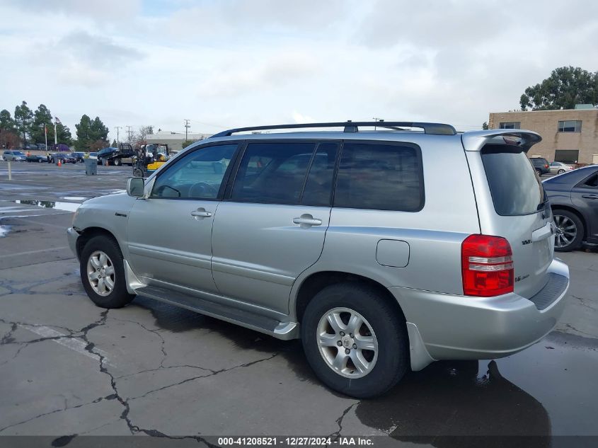 2002 Toyota Highlander Limited VIN: JTEHF21A020049346 Lot: 41208521