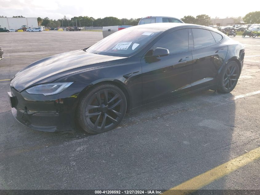 2021 Tesla Model S VIN: 5YJSA1E64MF454705 Lot: 41208592