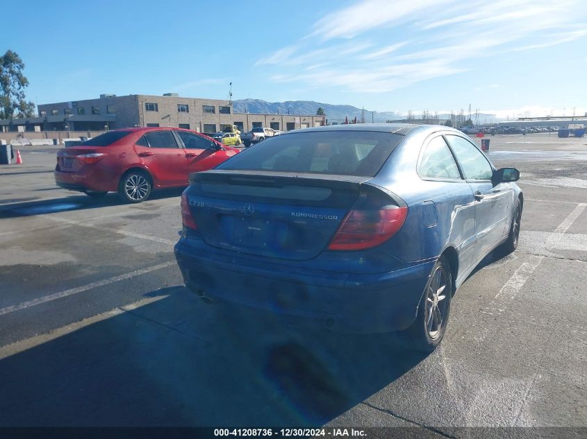 2002 Mercedes-Benz C 230K Sport Coupe VIN: WDBRN47J42A360866 Lot: 41208736