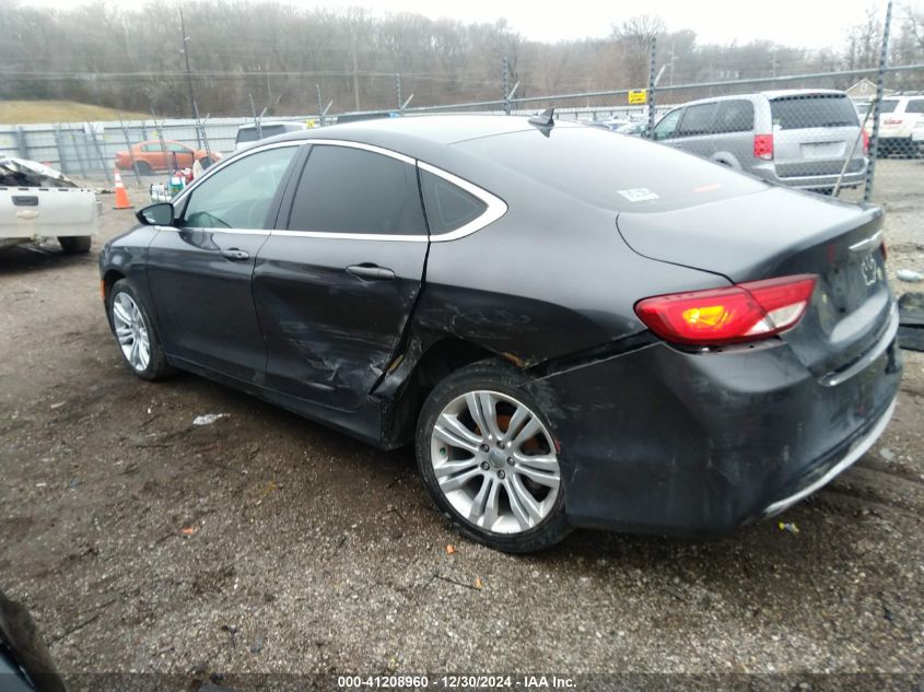 2015 Chrysler 200 Limited VIN: 1C3CCCAB0FN738371 Lot: 41208960