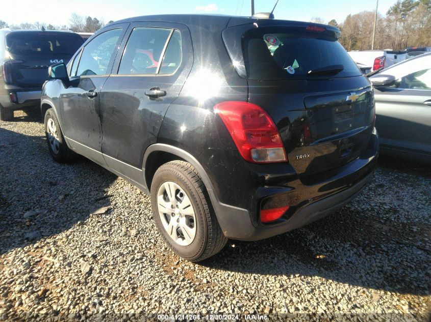 2017 Chevrolet Trax Ls VIN: 3GNCJKSB9HL287249 Lot: 41211264