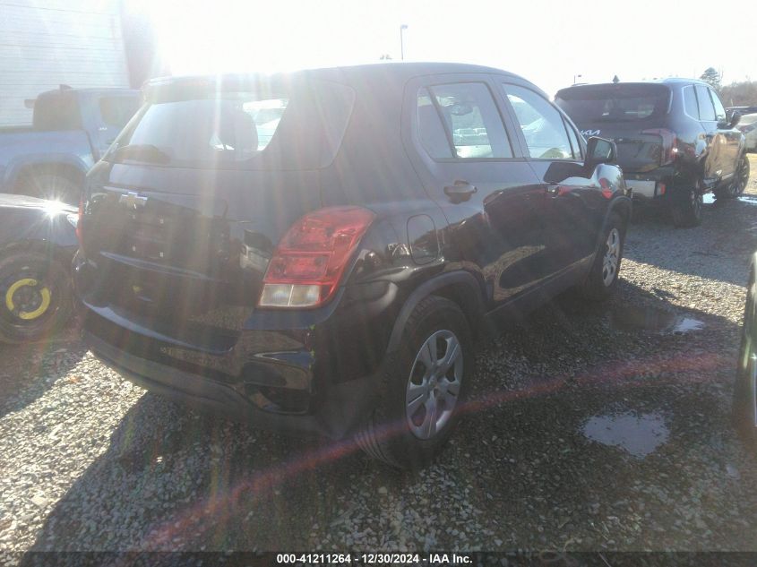 2017 Chevrolet Trax Ls VIN: 3GNCJKSB9HL287249 Lot: 41211264