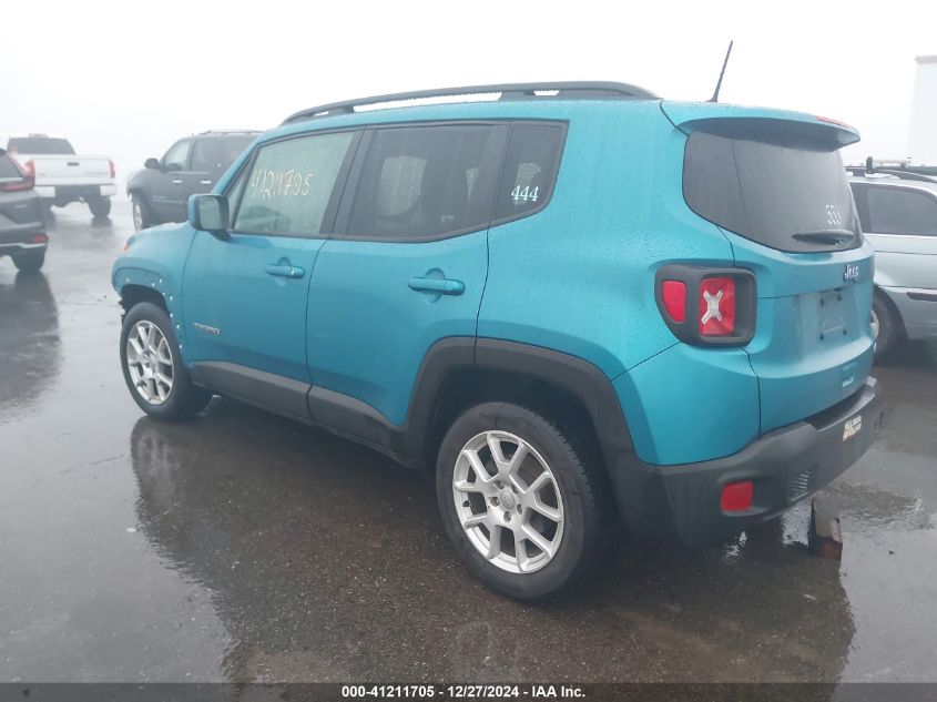 2019 Jeep Renegade Latitude Fwd VIN: ZACNJABB6KPK87670 Lot: 41211705