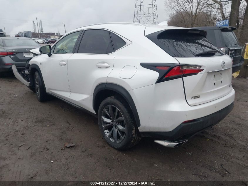 2015 Lexus Nx 200T F Sport VIN: JTJYARBZ9F2003599 Lot: 41212327