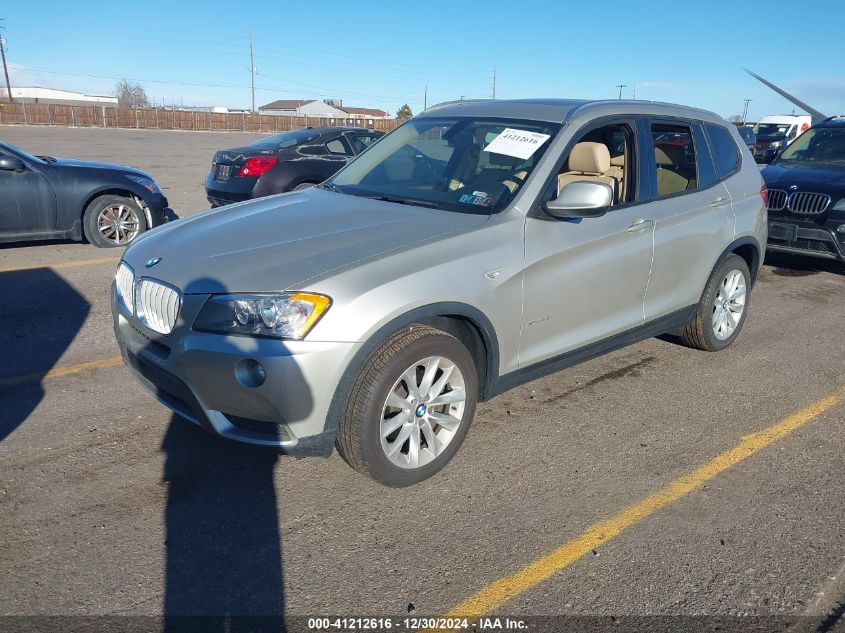 2013 BMW X3 xDrive28I VIN: 5UXWX9C50D0D01232 Lot: 41212616