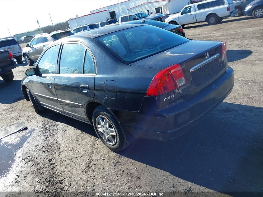 2003 Honda Civic Lx VIN: 2HGES16553H554029 Lot: 41212941