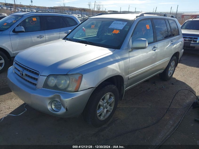 2001 Toyota Highlander V6 VIN: JTEHF21A310032037 Lot: 41213128