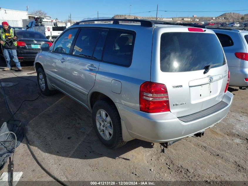 2001 Toyota Highlander V6 VIN: JTEHF21A310032037 Lot: 41213128