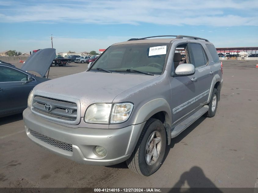 2002 Toyota Sequoia Sr5 VIN: 5TDZT34AX2S086579 Lot: 41214015